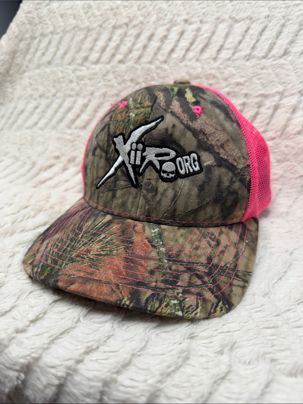 Outdoor Cap Co. Camo & Pink Baseball Cap XiiR.org Externe Racing NWOT